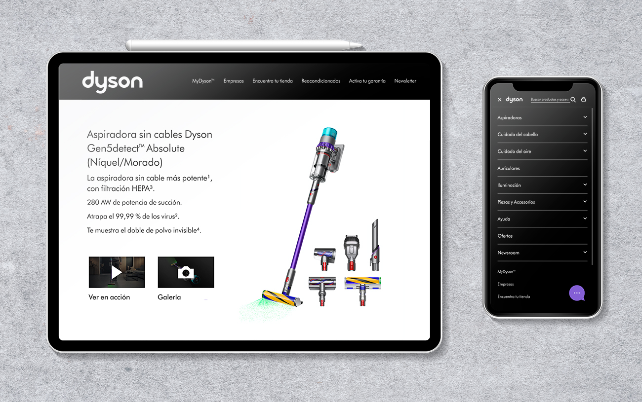 Dyson typeface Futura marca Digital identity