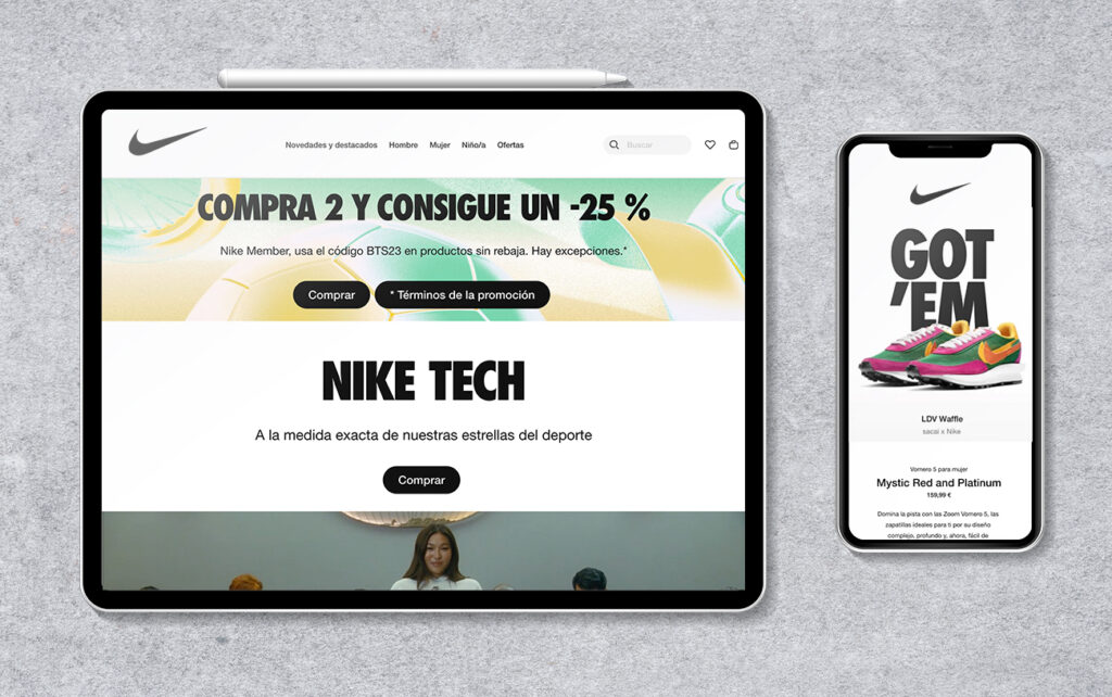 Nike typeface Futura marca Digital identity